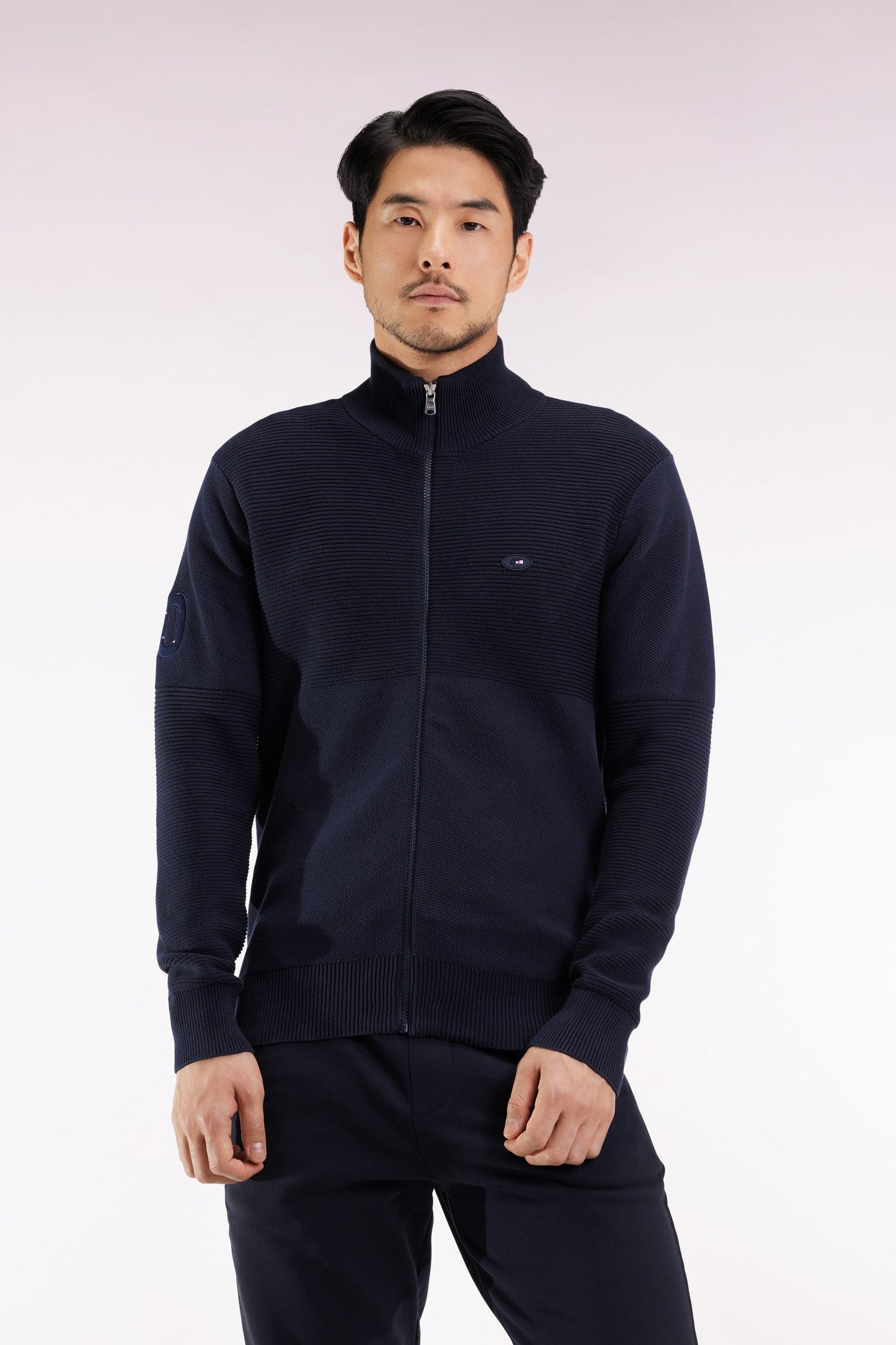 Cardigan zippé XV de France en coton marine