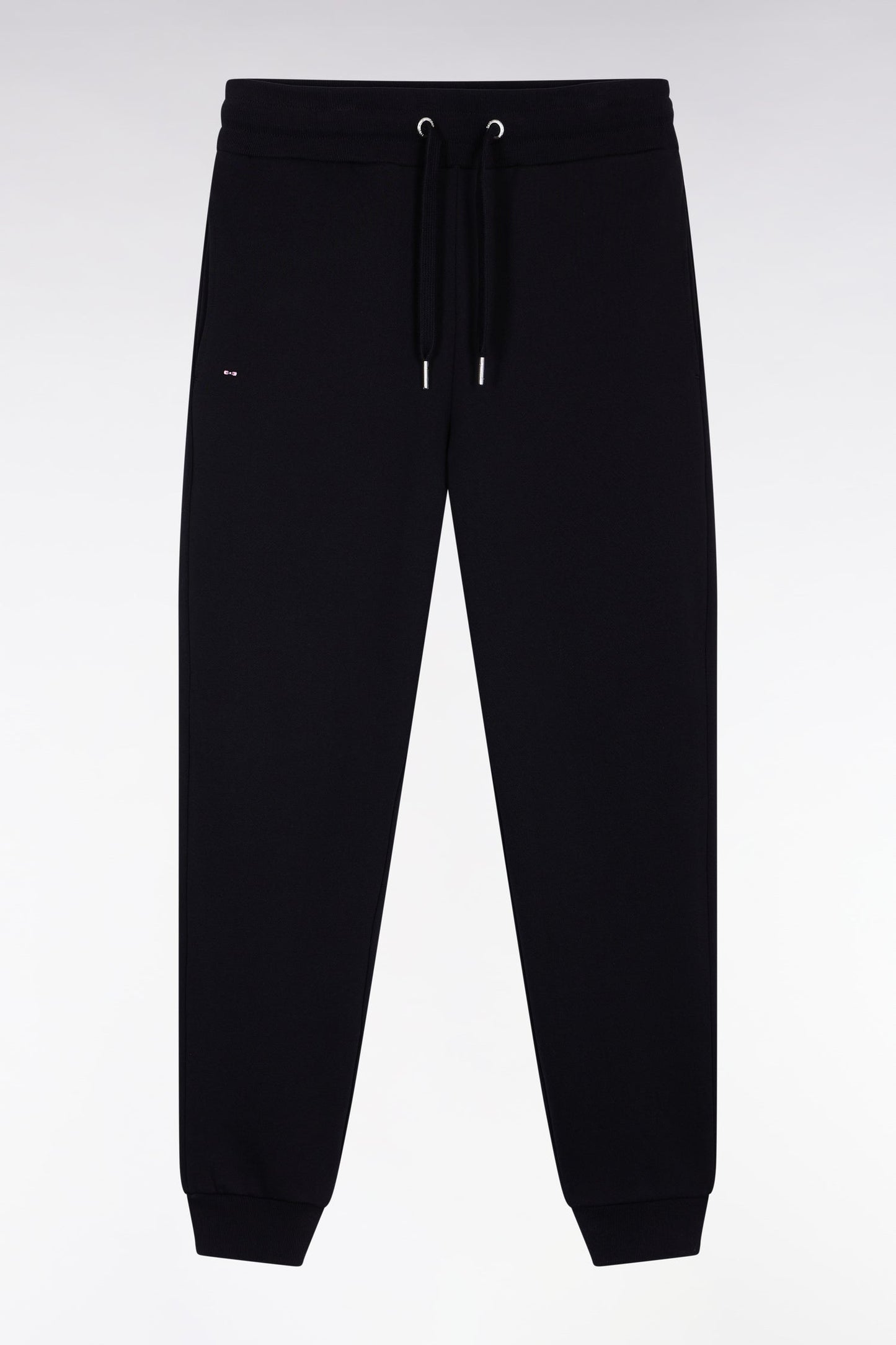 Jogging en molleton gratté noir coupe droite