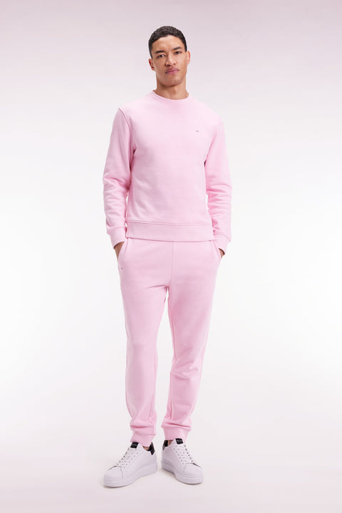 Jogging en molleton gratté rose coupe droite - Image 1