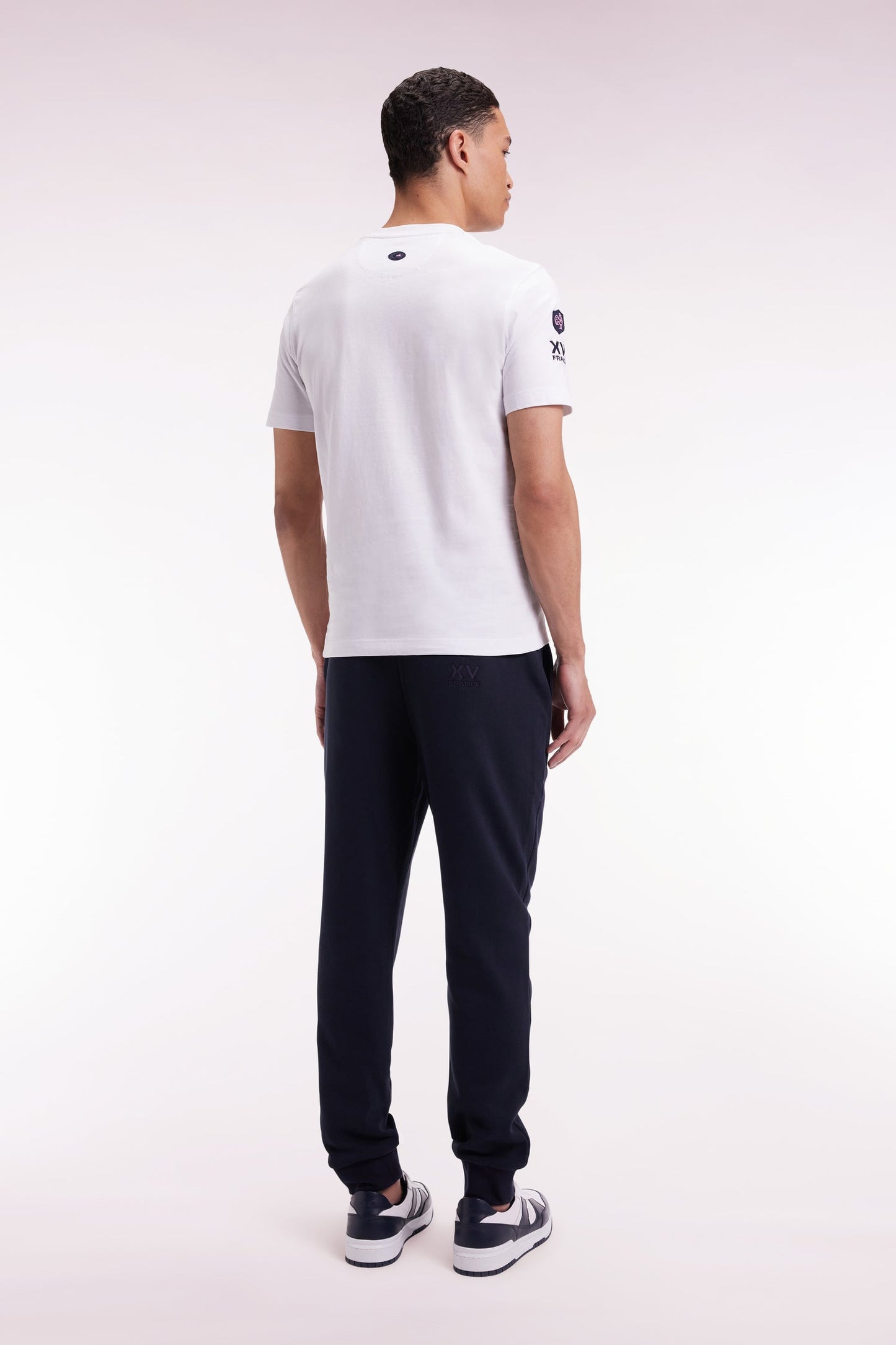 Jogging en molleton marine XV de France coupe droite