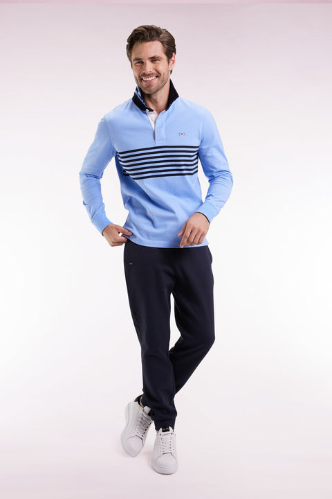 Maillot à manches longues en jersey épais ciel rayé coupe droite - Image 3