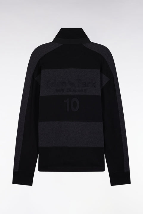 Maillot à manches longues rayé Nouvelle Zélande en jersey de coton épais gris - Image 2