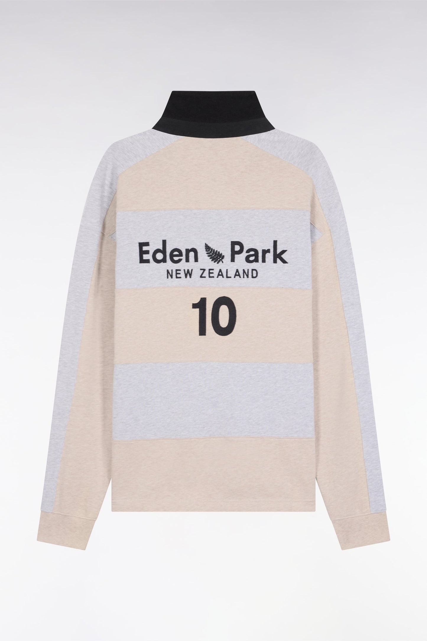 Maillot à manches longues rayé Nouvelle Zélande en jersey de coton épais beige