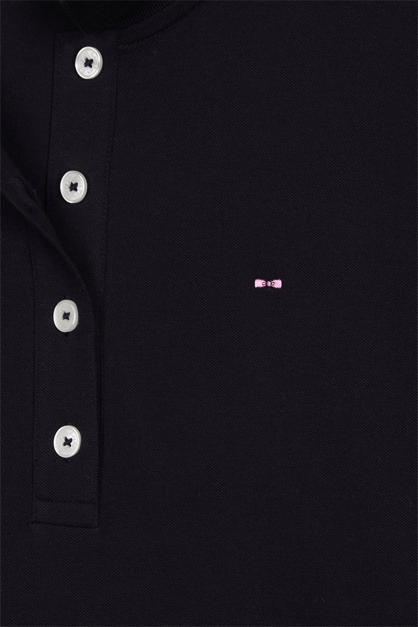 Polo manches courtes en coton stretch marine coupe slim
