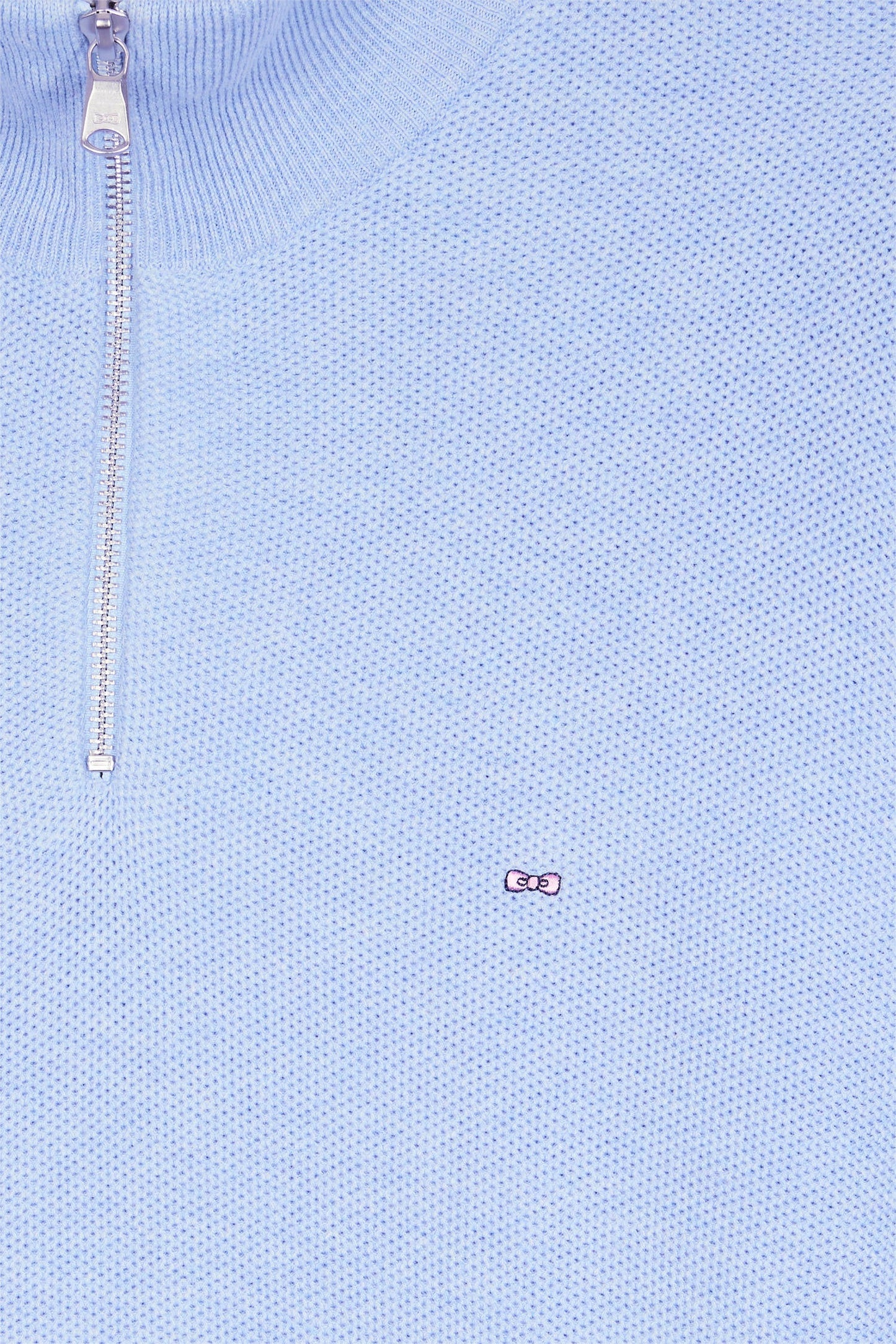Pull col camionneur en coton nid d'abeille ciel
