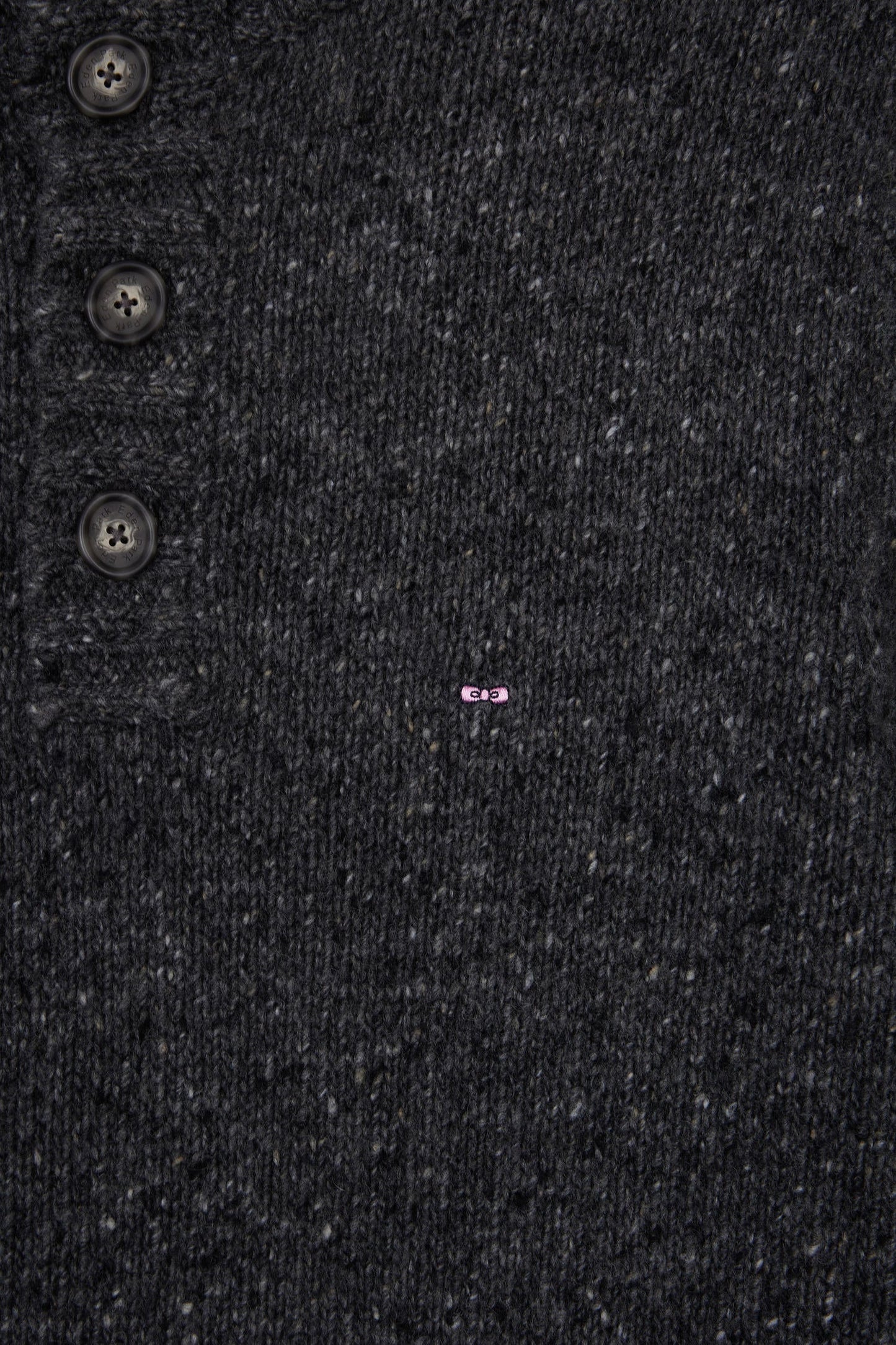 Pull col montant en laine vierge mélangée gris