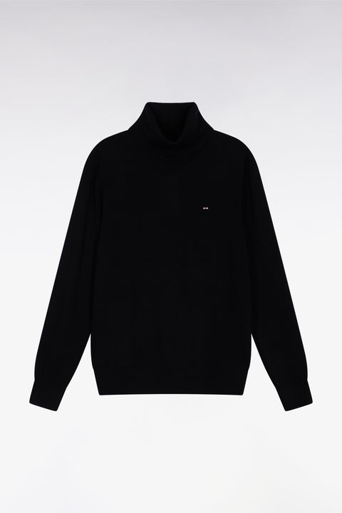 Pull col roulé en laine mérinos noir - Image 2