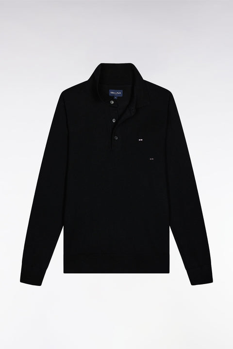 Pull col maillot en laine mérinos noir - Image 2