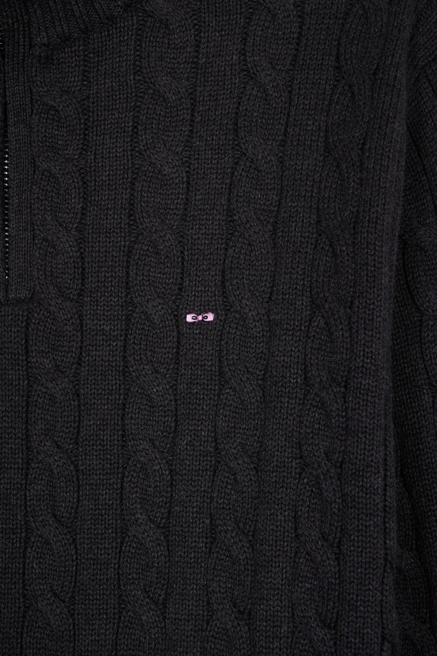 Pull col camionneur en coton torsadé gris