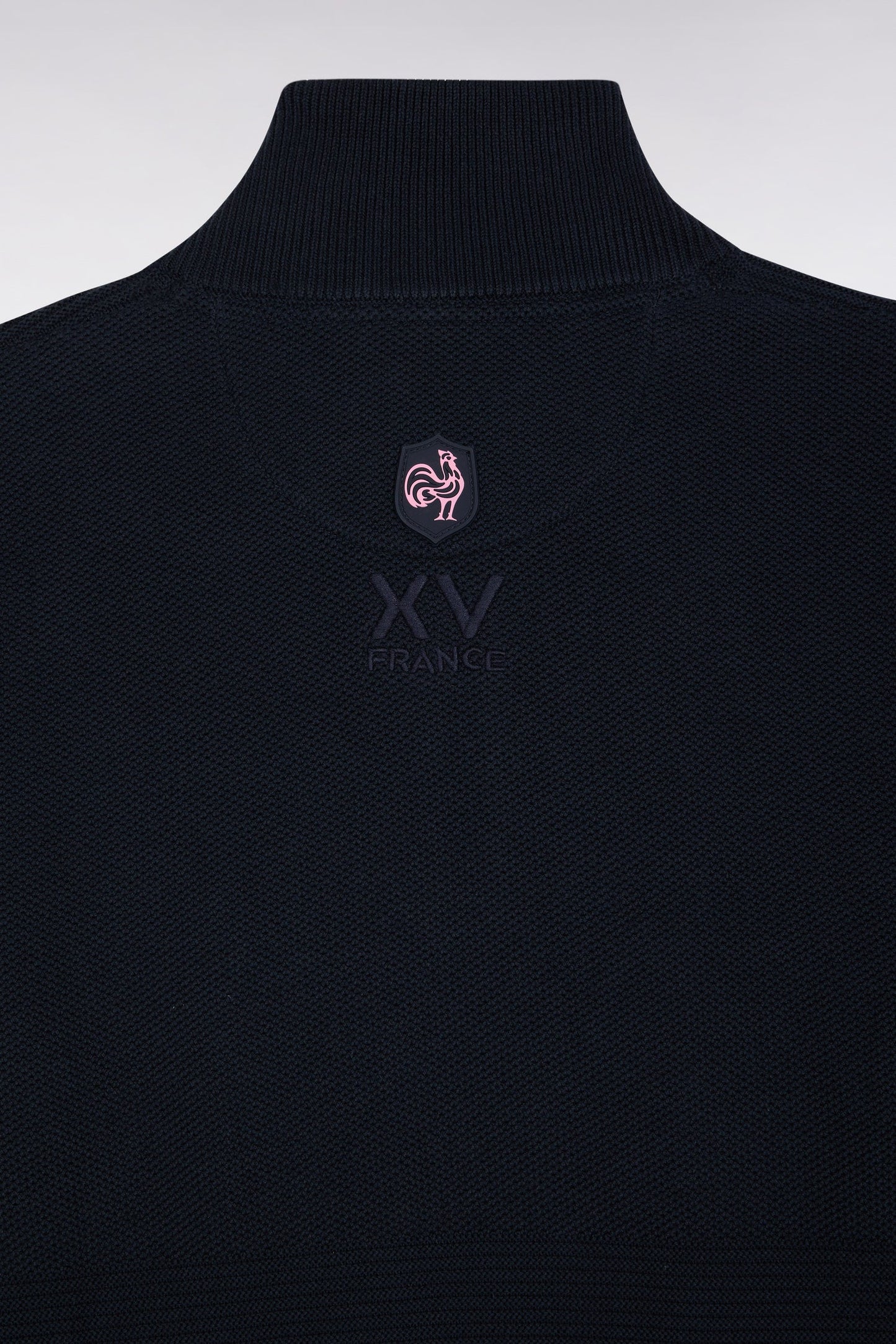 Pull col camionneur XV de France en coton marine
