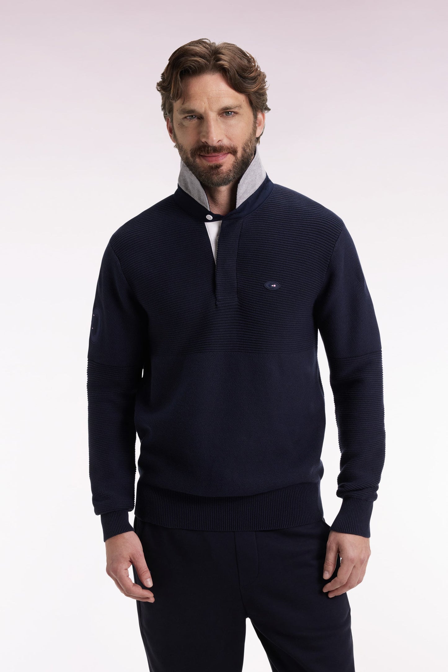 Pull en coton marine