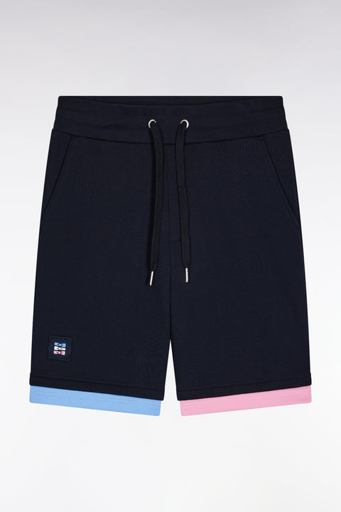 Short en molleton coton marine coupe ample - Image 2