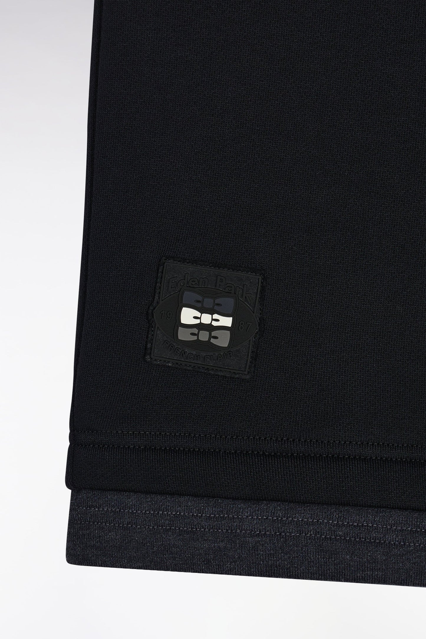 Short en molleton coton noir coupe ample