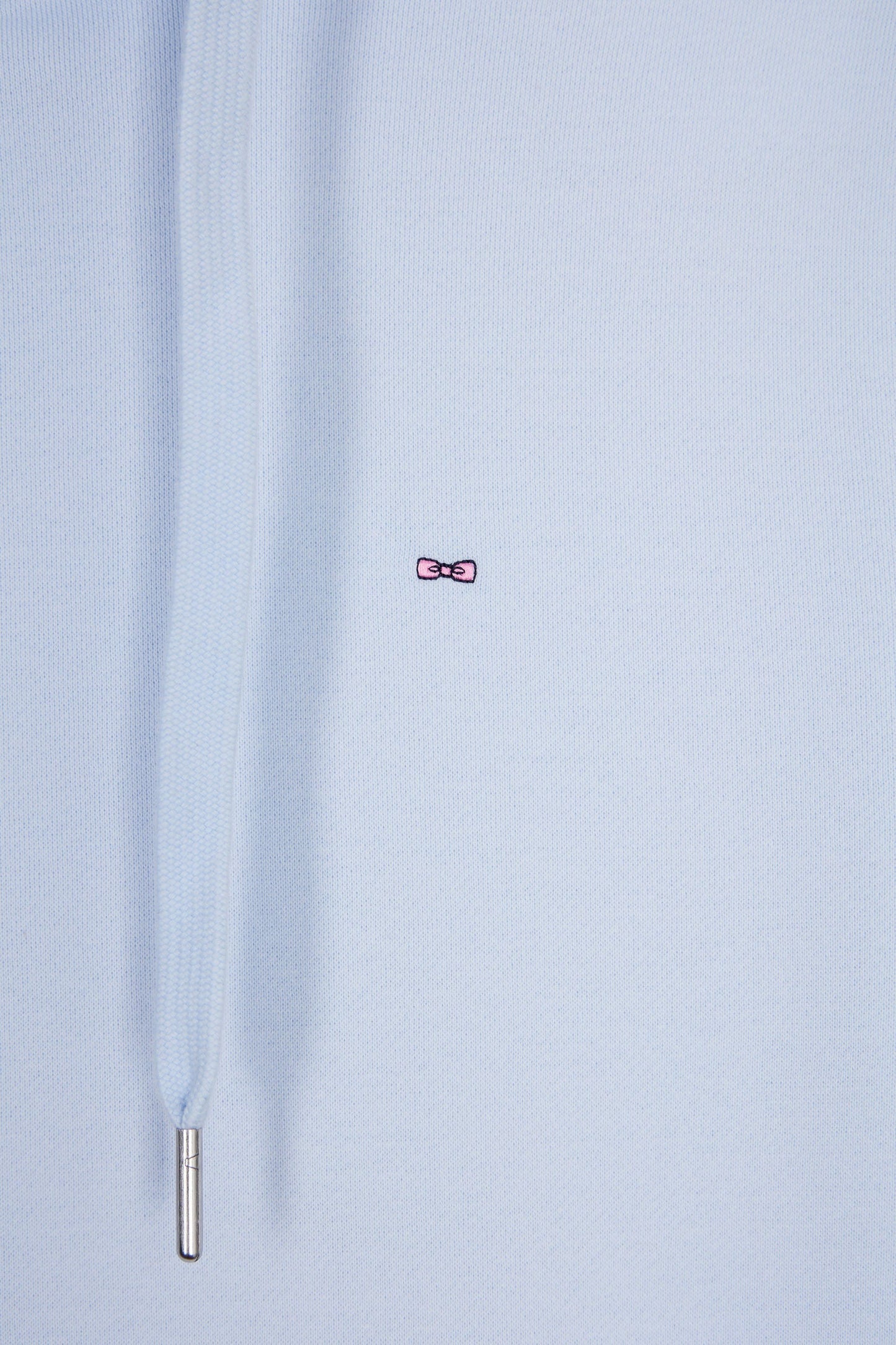 Sweatshirt à capuche en coton ciel coupe droite