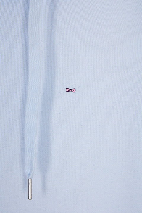 Sweatshirt à capuche en coton ciel coupe droite - Image 2