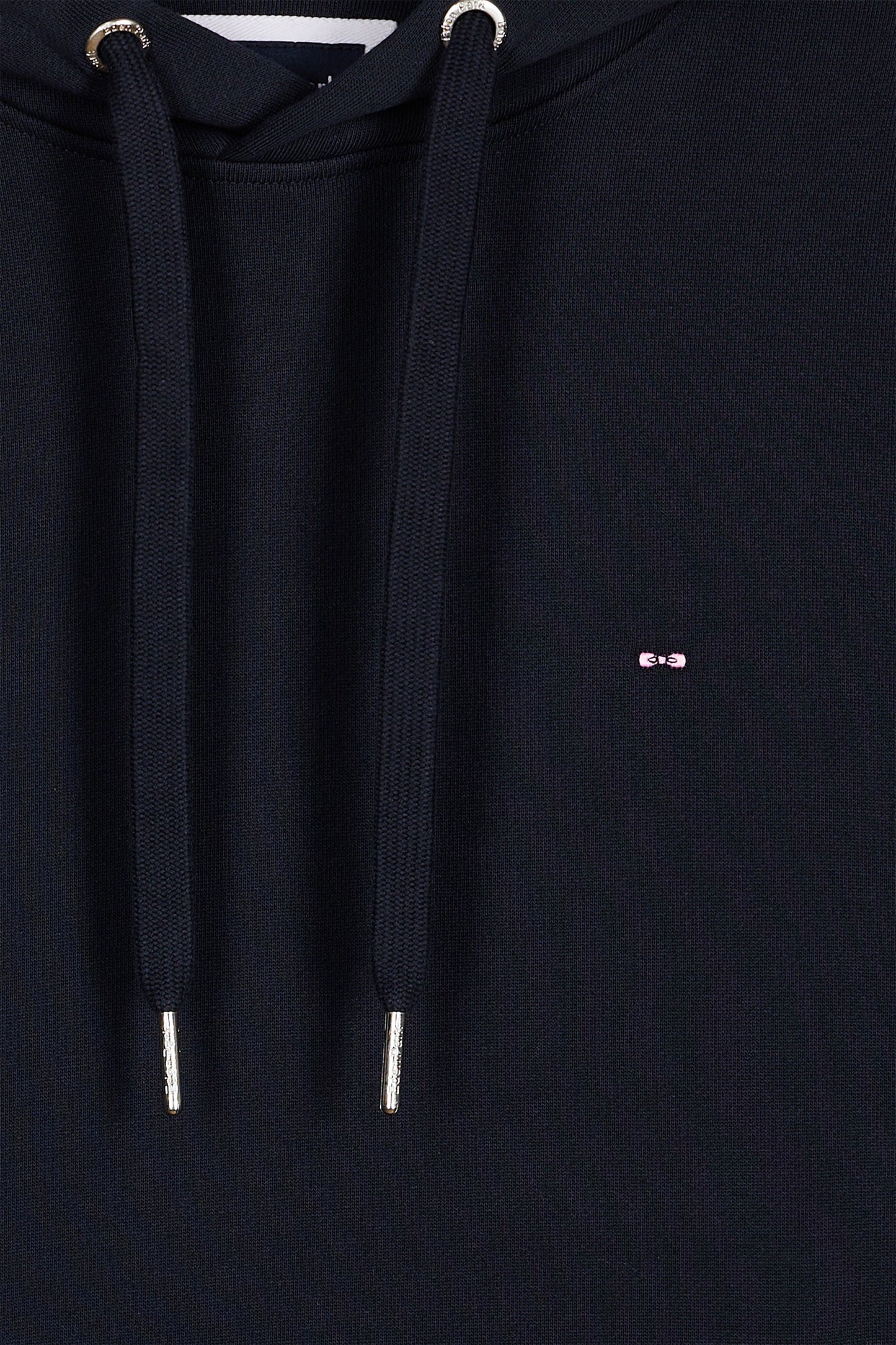 Sweatshirt à capuche en coton marine coupe droite