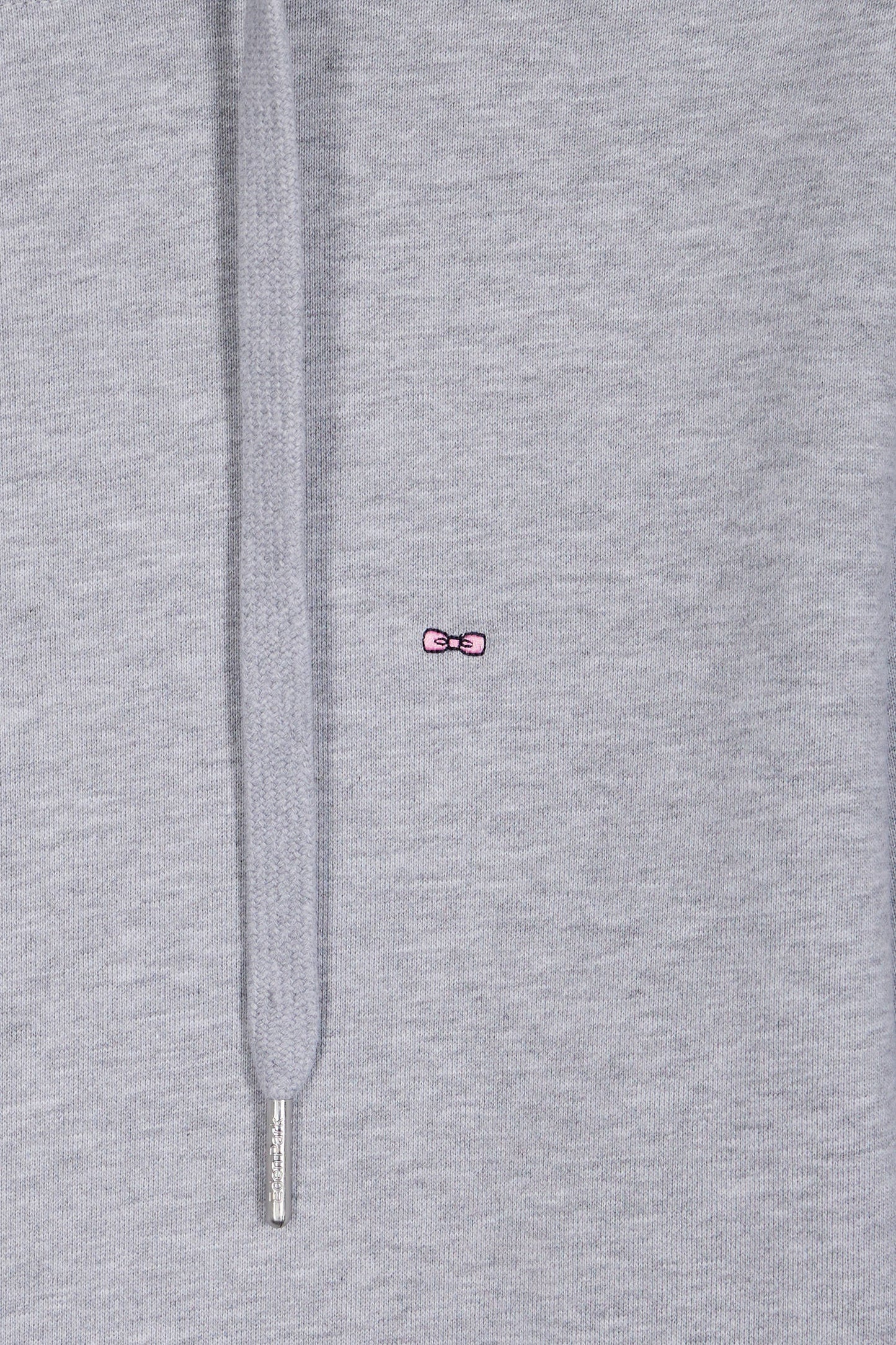 Sweatshirt à capuche en coton gris coupe droite