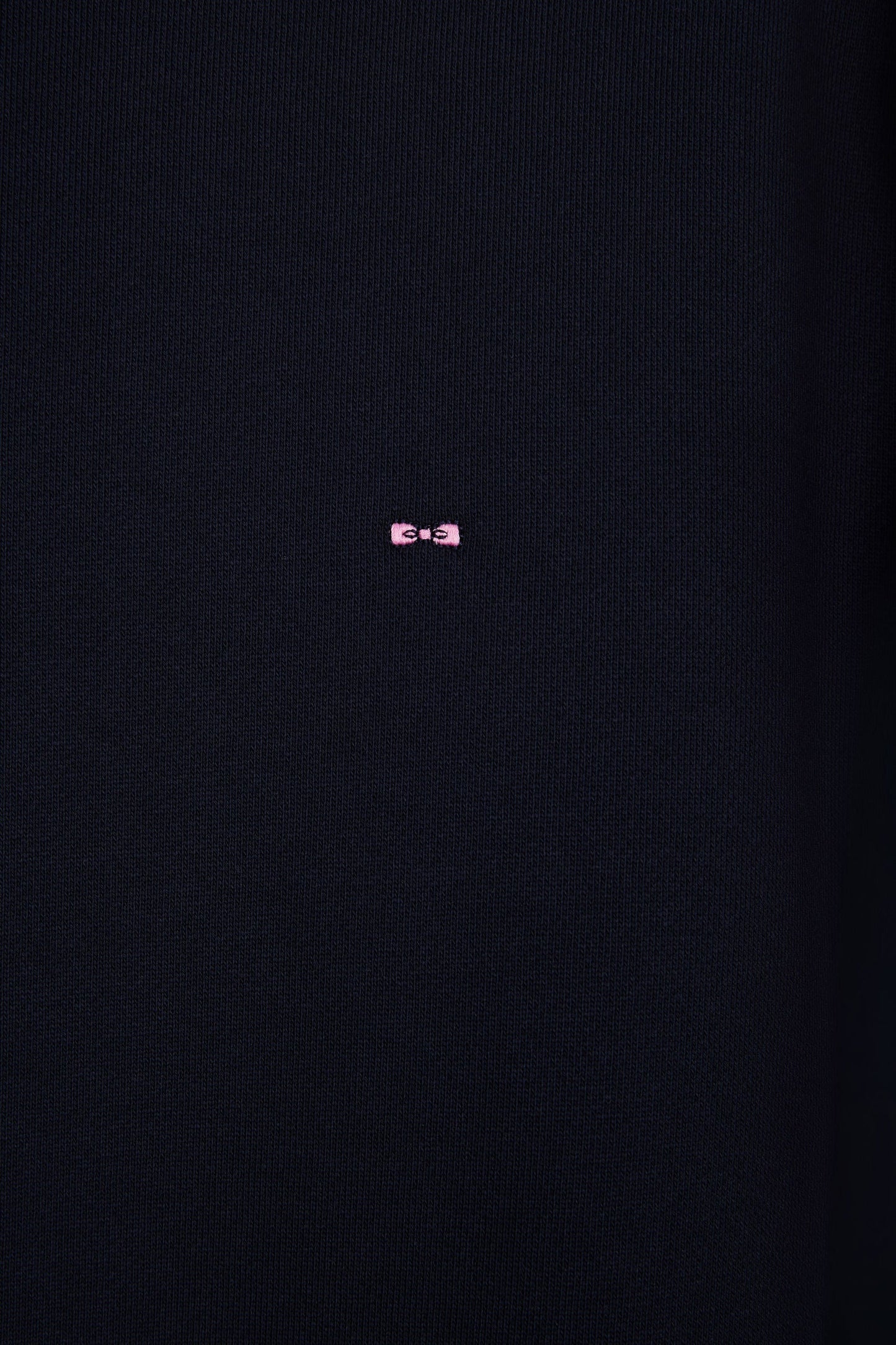 Sweatshirt à col rond en coton marine coupe droite