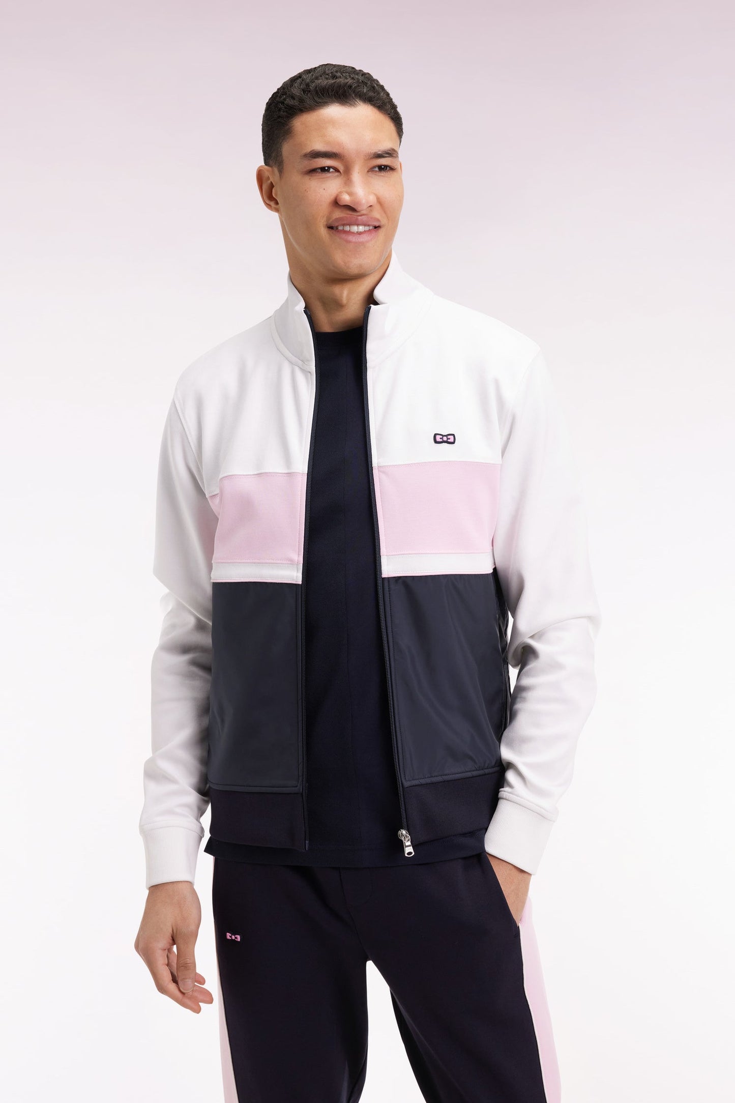 Sweatshirt en coton mélangé rose
