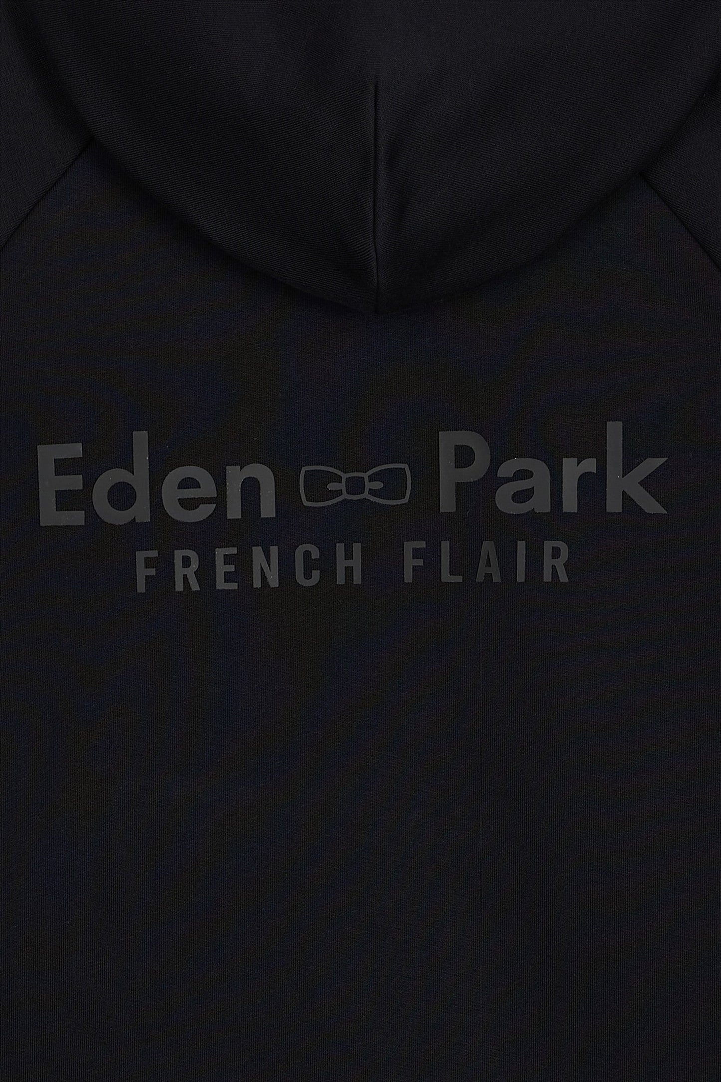 Sweatshirt à capuche en molleton coton mélangé noir coupe Relaxed