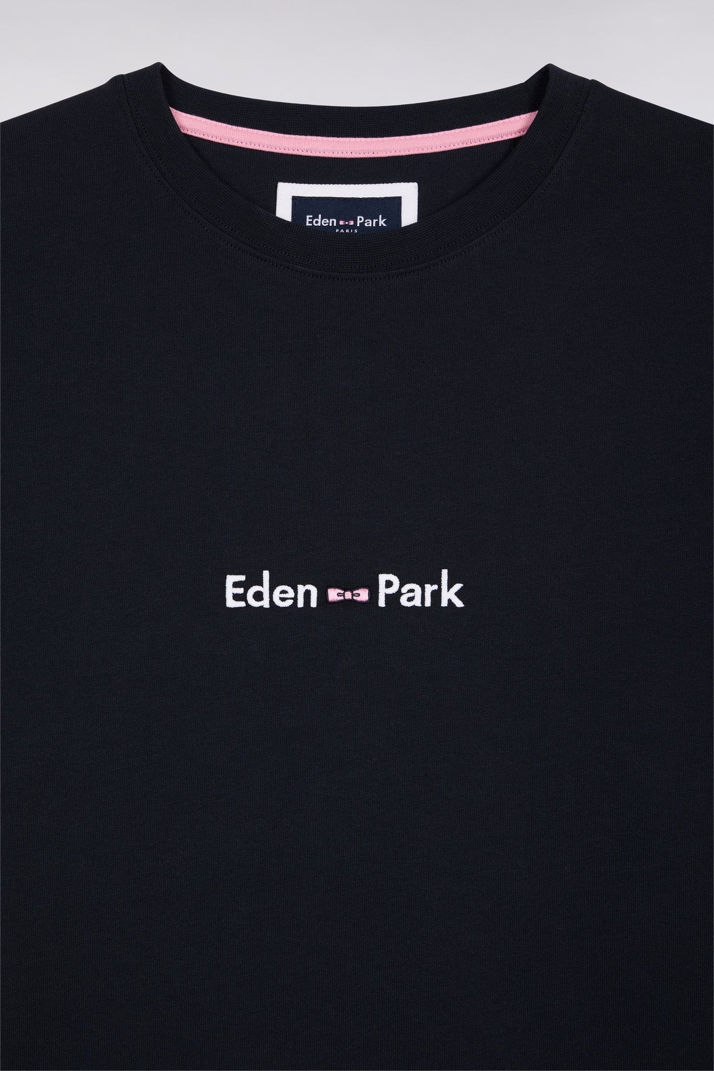 T-shirt à manches courtes broderie Eden Park en coton marine