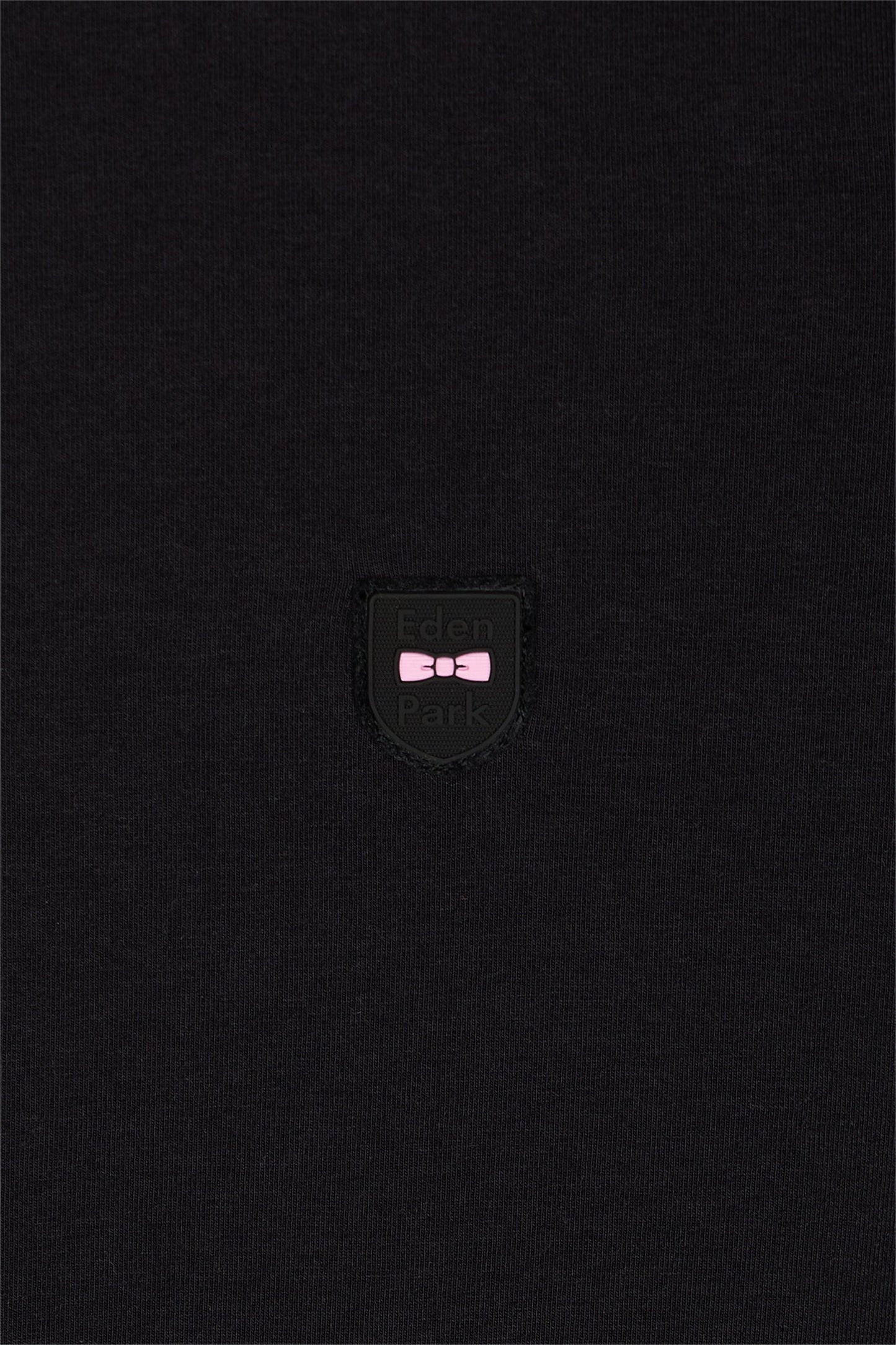 T-shirt à manches courtes en coton stretch noir coupe ajustée