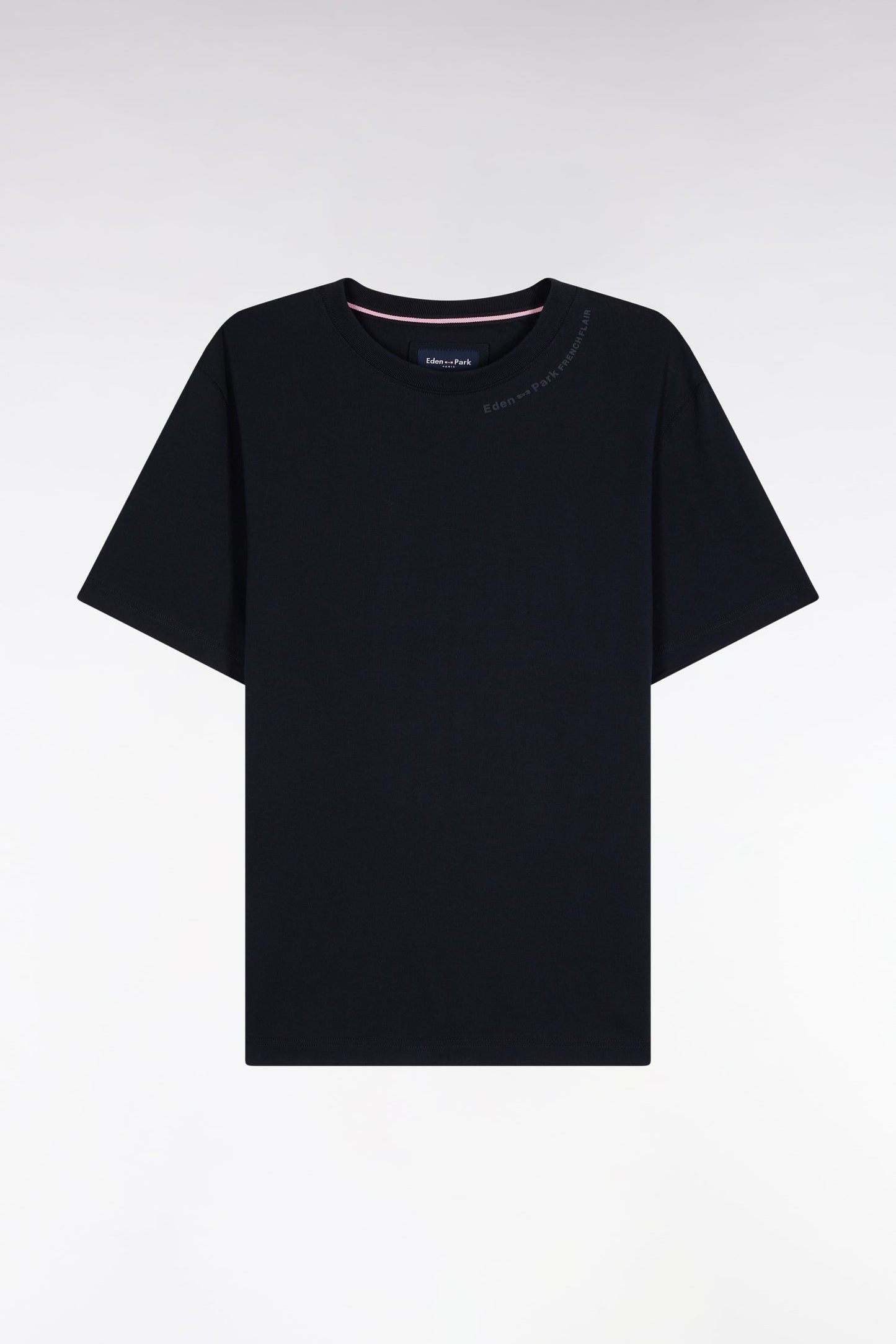 T-shirt à manches courtes en coton marine à logo