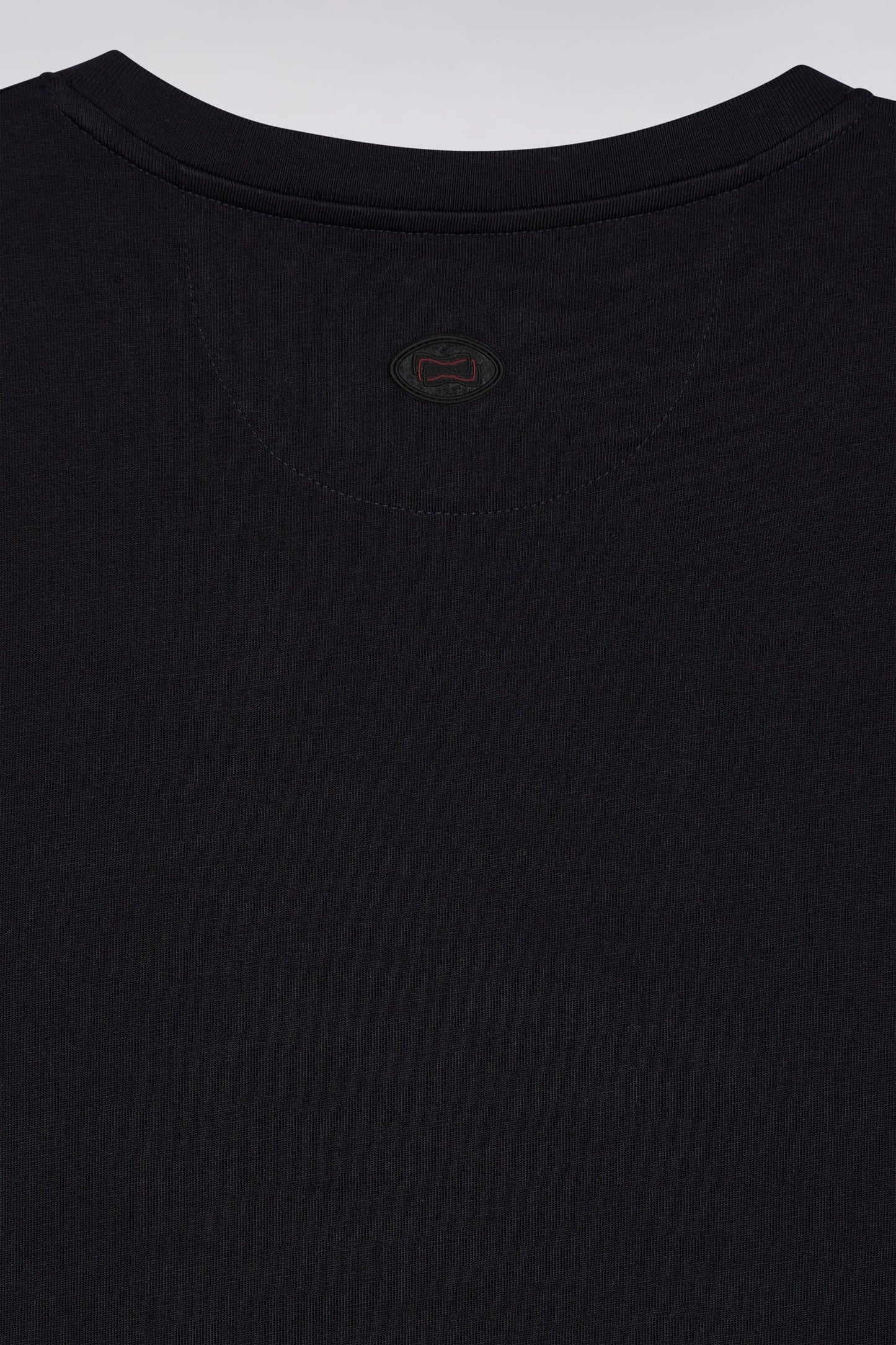 T-shirt à manches courtes en coton noir impression effet velours