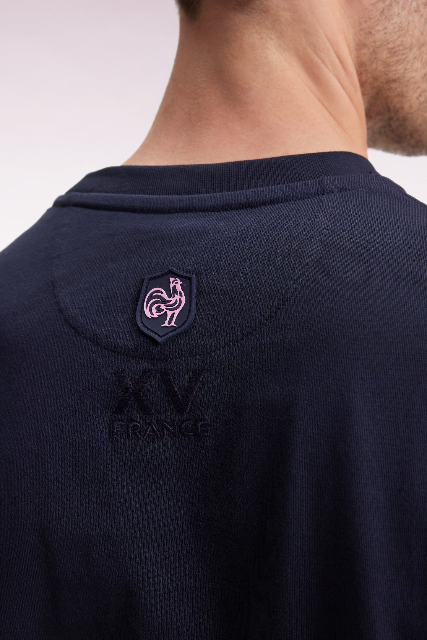 T-shirt XV de France à manches courtes marine