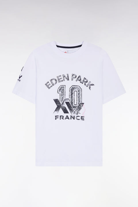 T-shirt à manches courtes blanc sérigraphie XV de France - Image 2