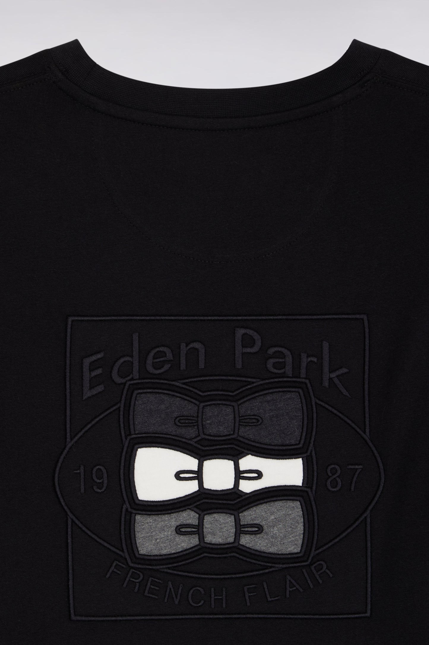 T-shirt à manches longues en coton noir
