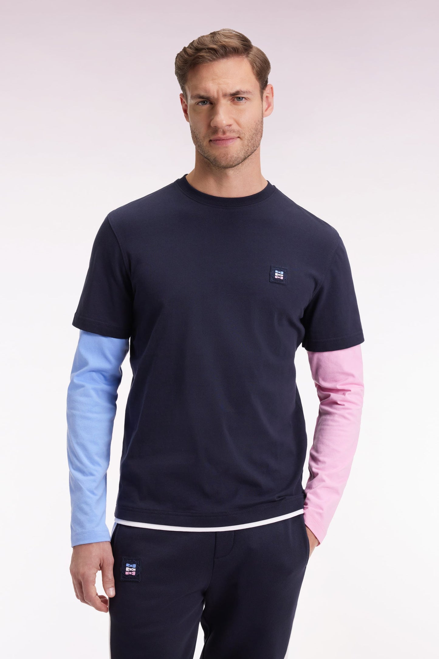 T-shirt à manches longues en coton noir