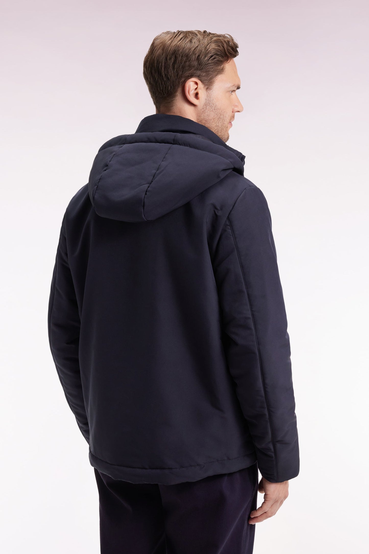 Blouson coupe vent marine à capuche
