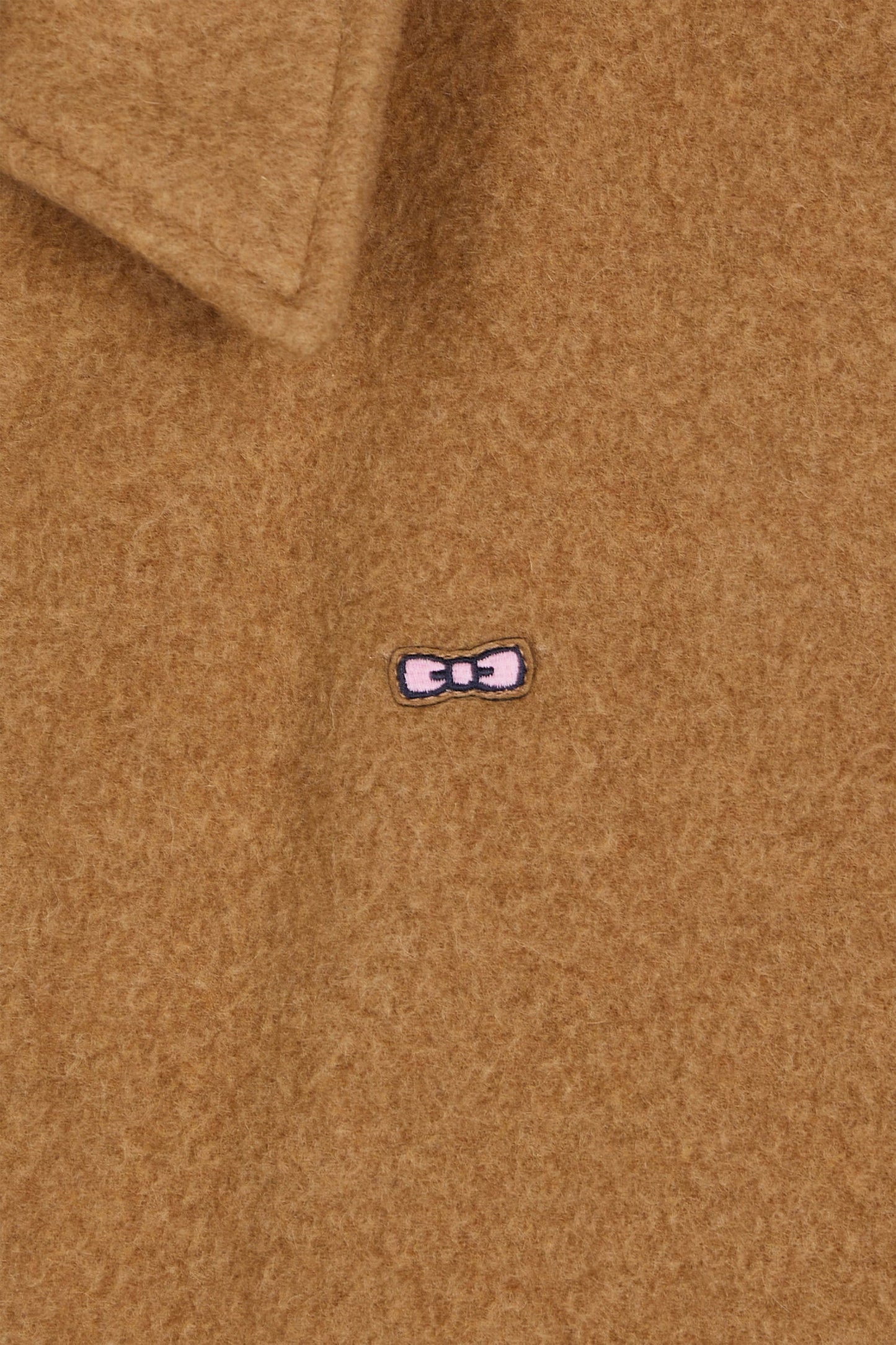 Blouson en laine bouillie mélangée camel