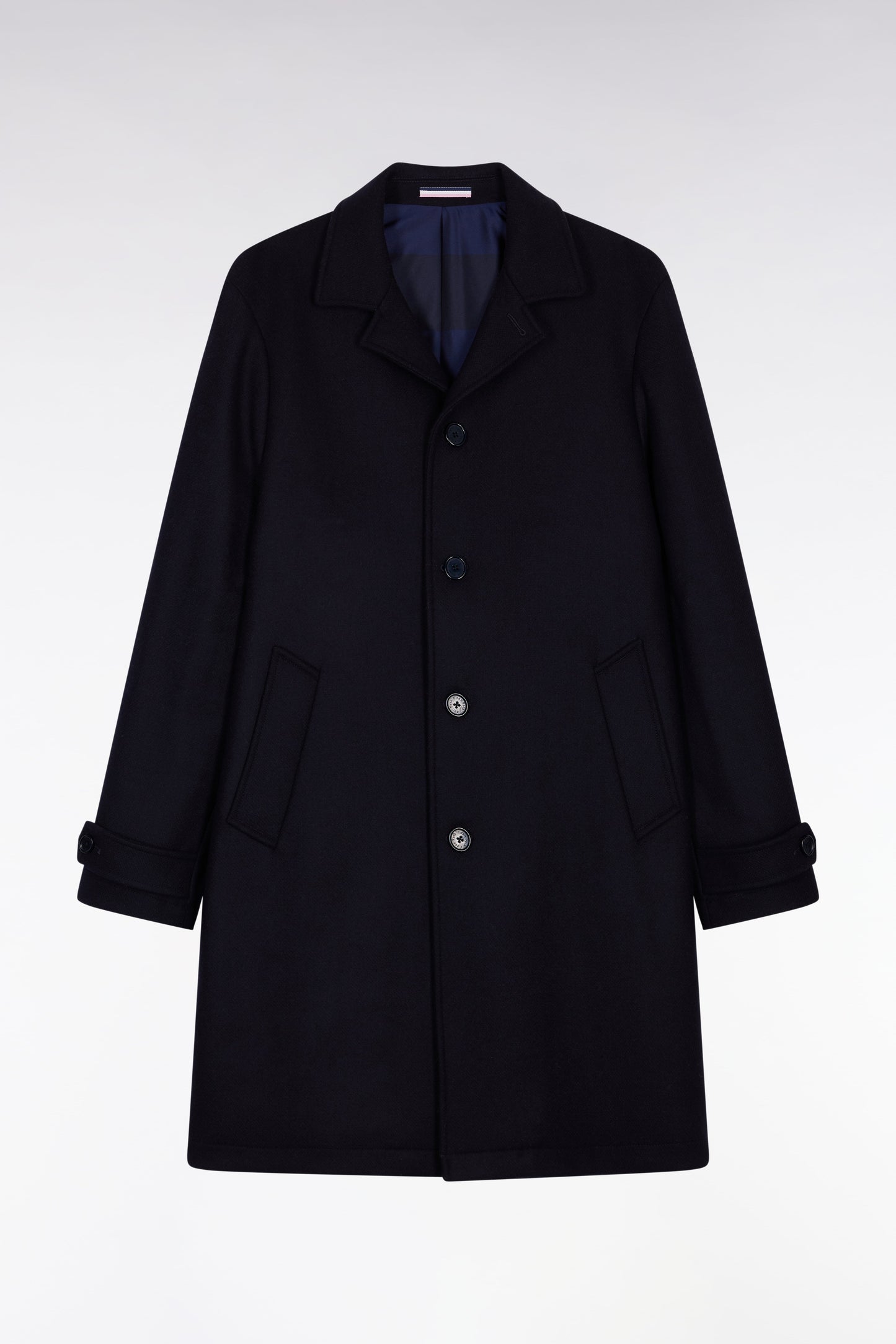 Manteau en laine mélangée marine