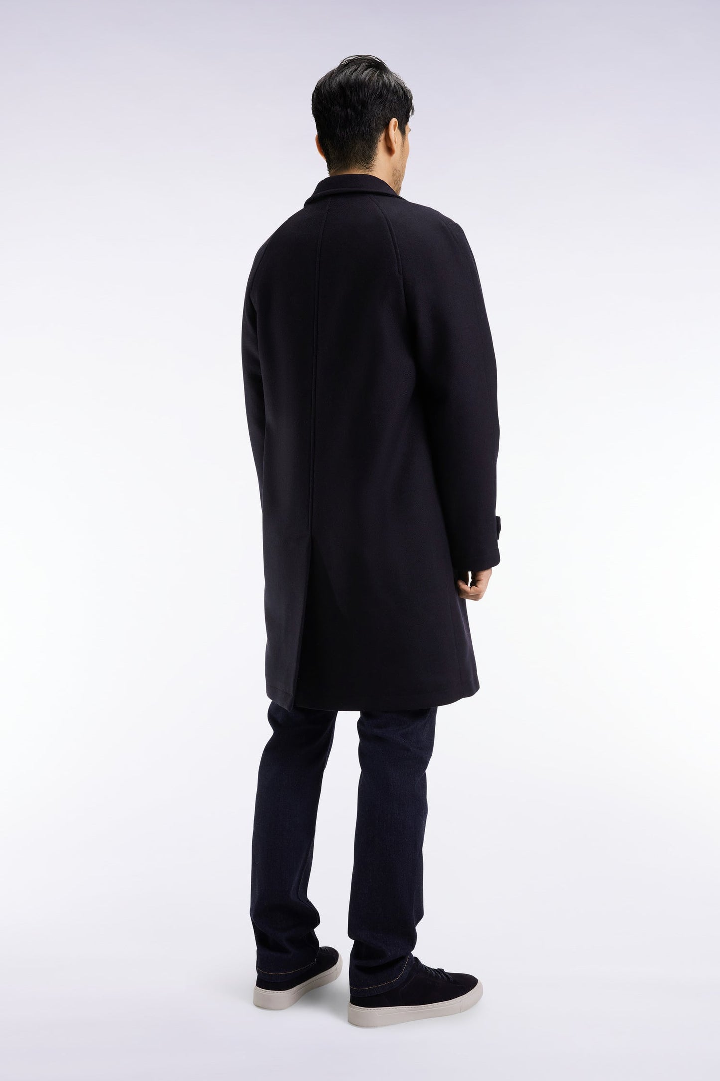 Manteau en laine mélangée marine