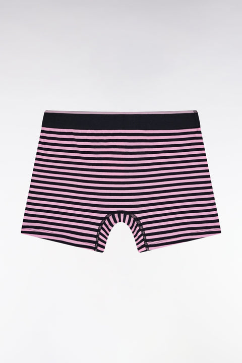 Boxer en jersey de coton rayé marine - Image 2