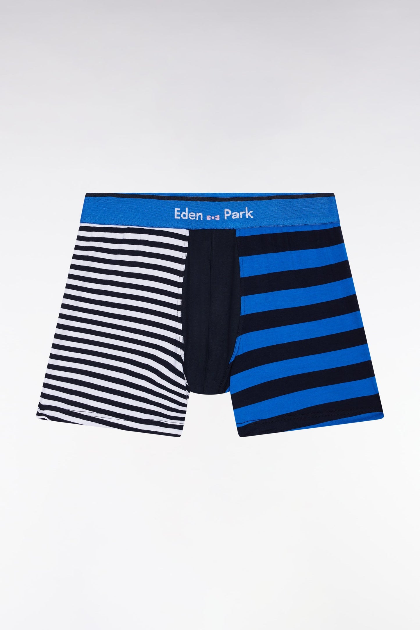 Boxer en jersey de coton rayé marine