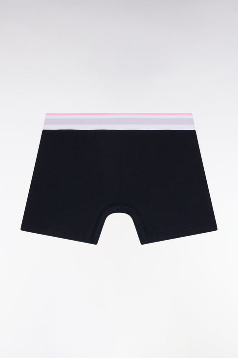 Boxer en jersey de coton colorblock blanc - Image 2