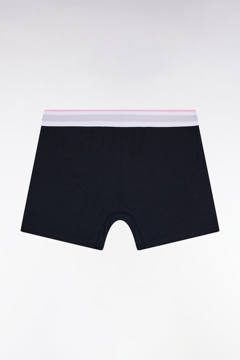 Boxer en jersey de coton colorblock ciel - Image 3