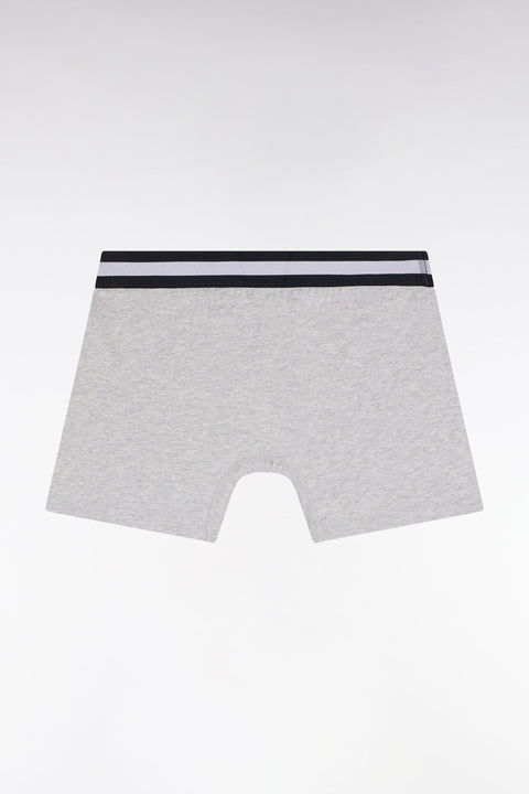 Boxer en jersey de coton gris à bande rayée - Image 3
