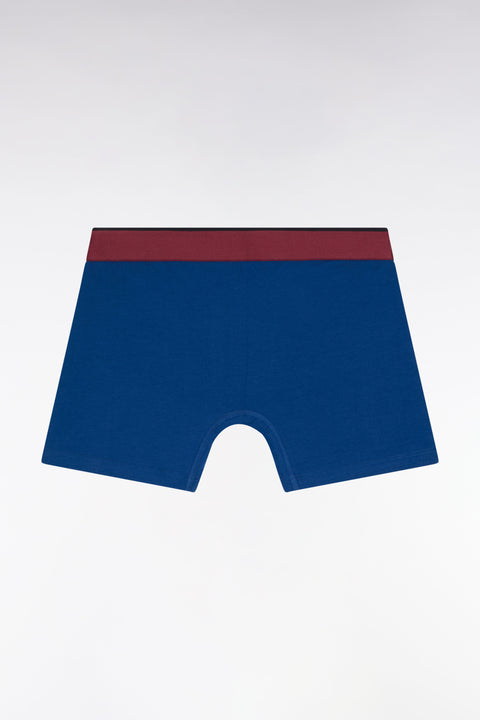 Boxer en jersey de coton bleu à bande contrastée - Image 2