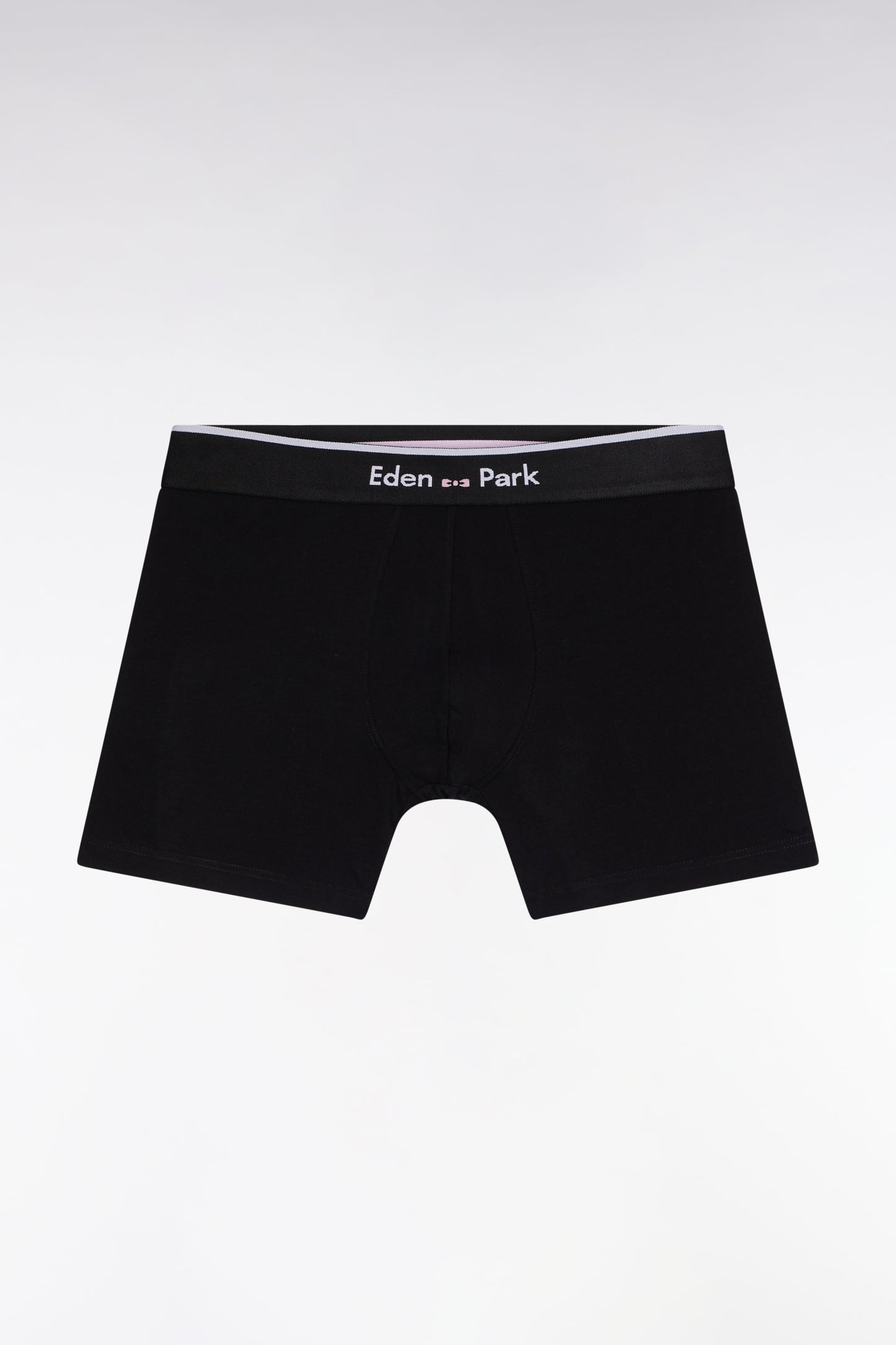 Boxer en jersey de coton noir à bande contrastée