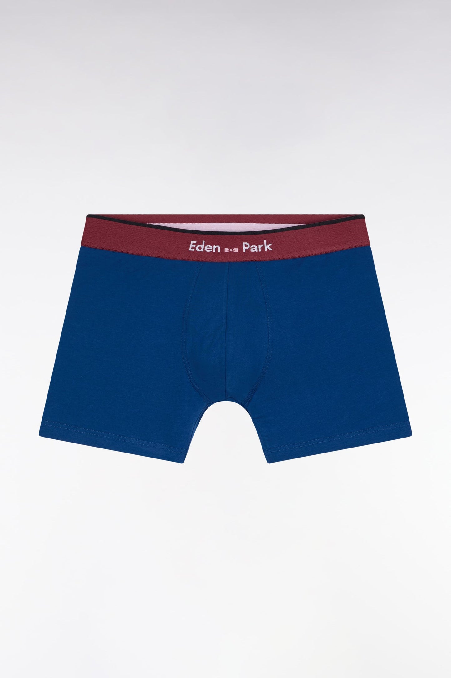 Boxer en jersey de coton bleu à bande contrastée
