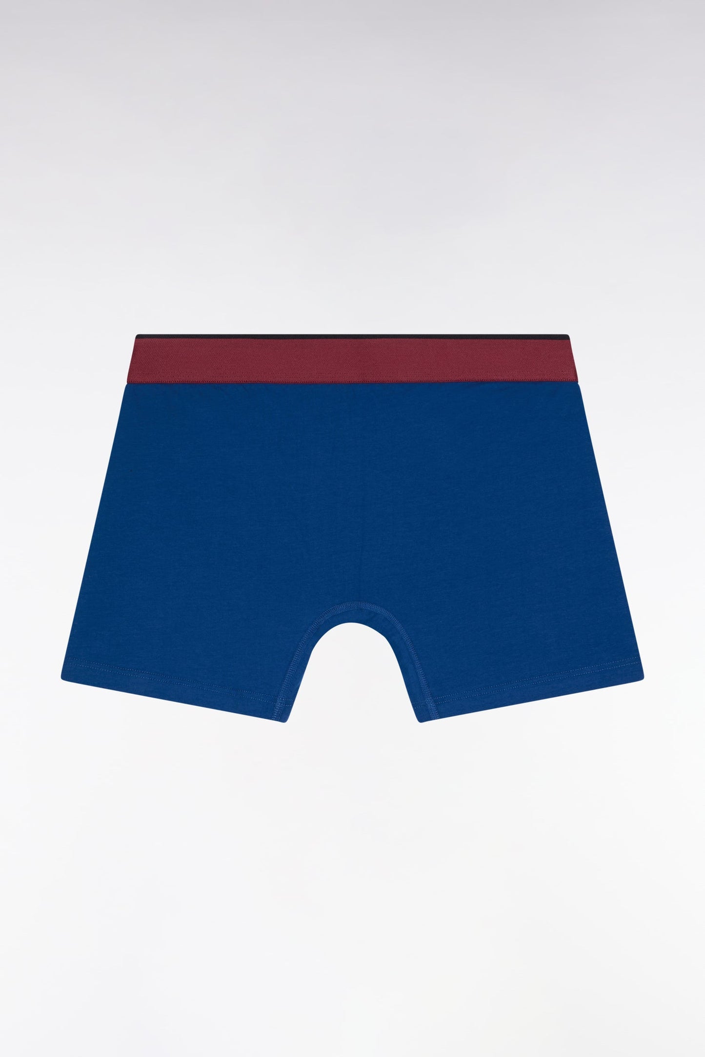 Boxer en jersey de coton bleu à bande contrastée