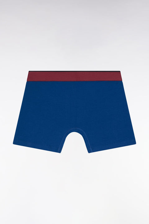 Boxer en jersey de coton bleu à bande contrastée - Image 3