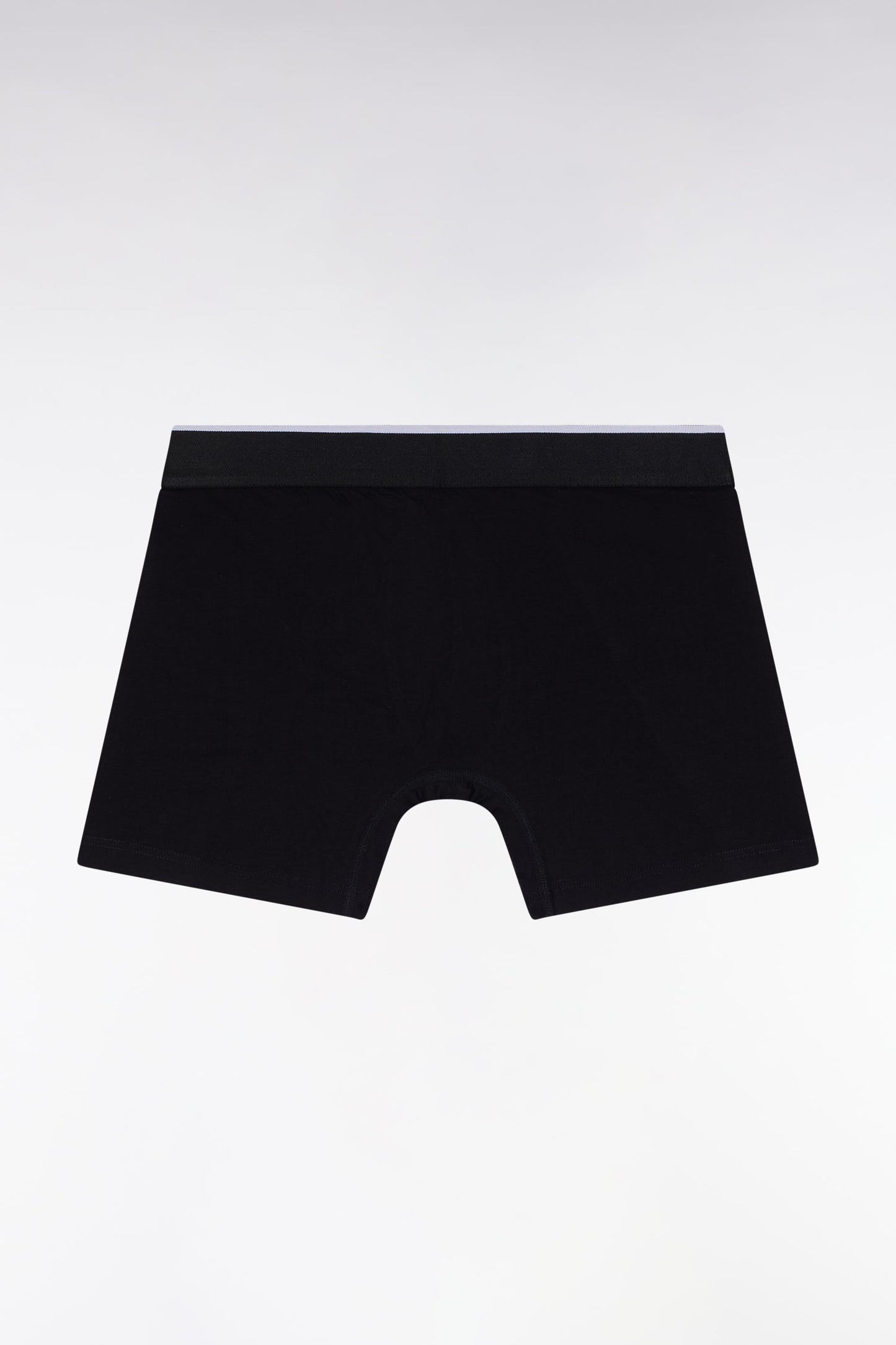 Boxer en jersey de coton colorblock noir et gris