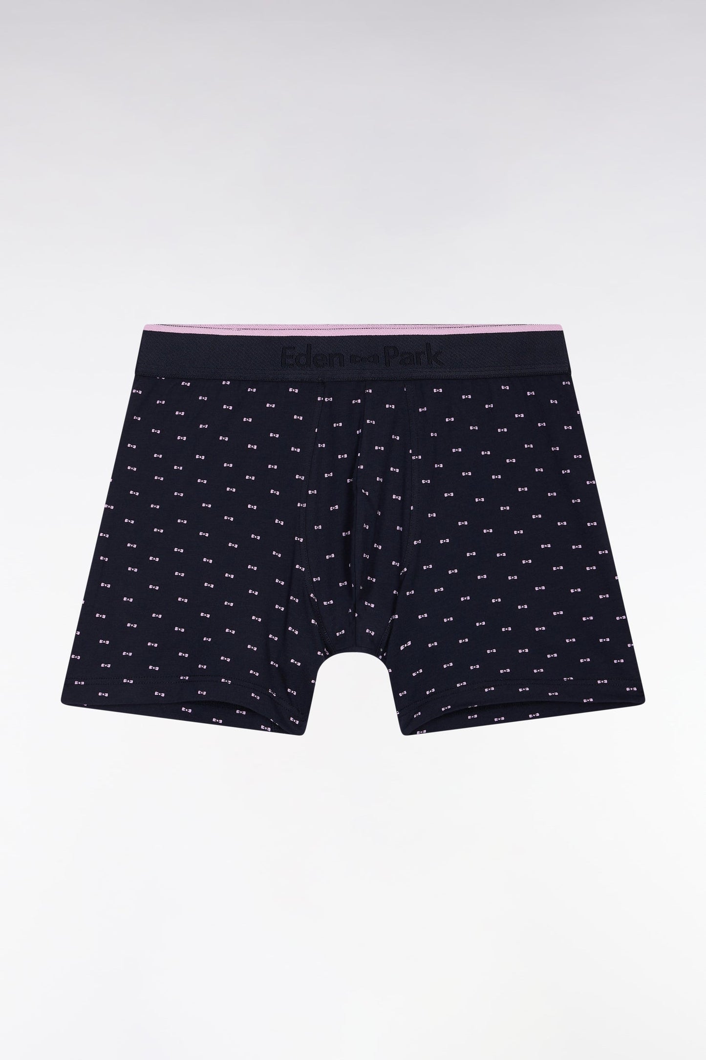 Boxer en jersey de coton micro-motifs nœuds papillon marine