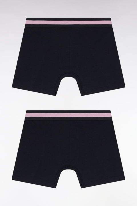 Lot de deux boxers en jersey de coton stretch marine - Image 1