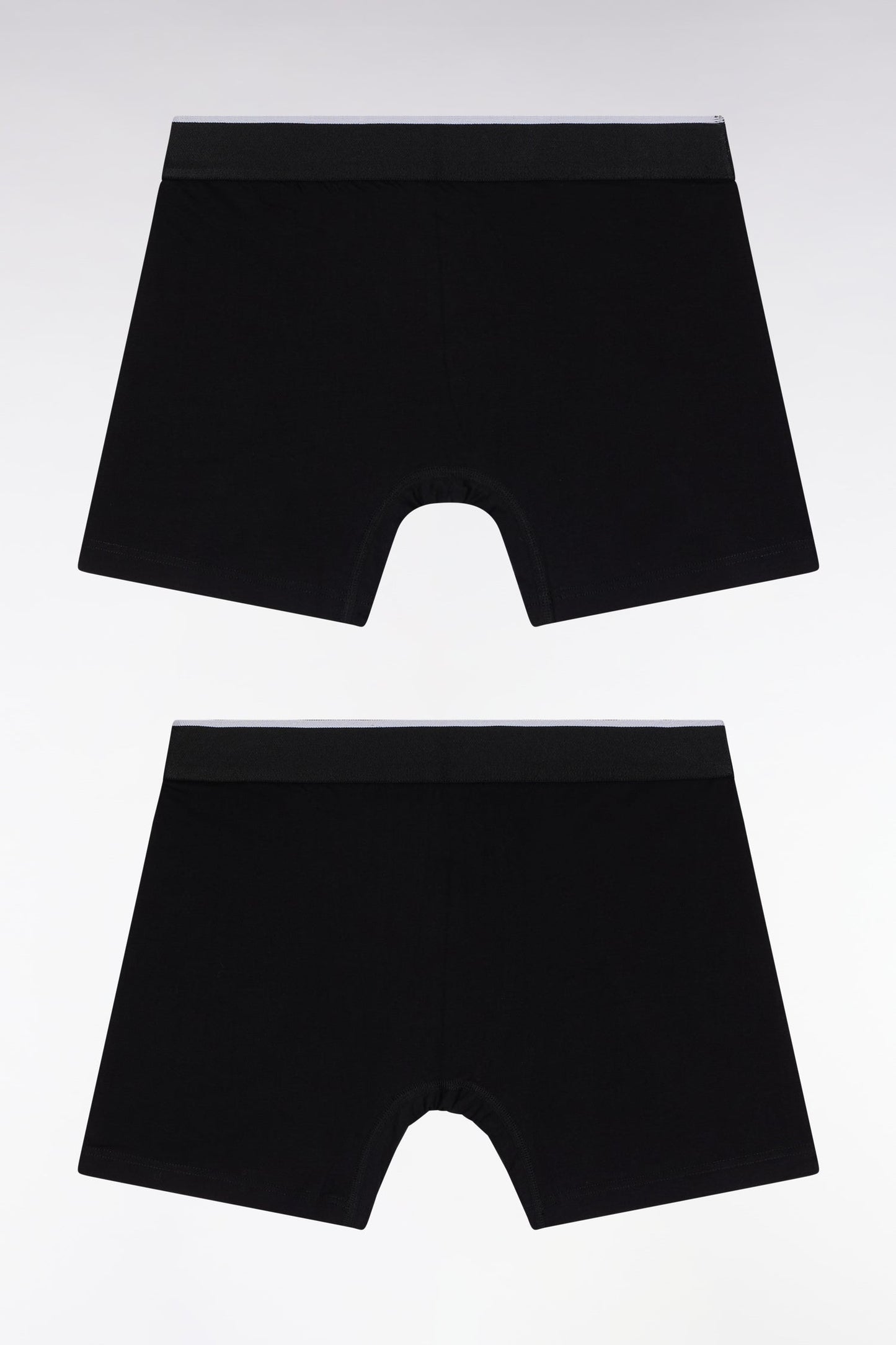 Lot de deux boxers en jersey de coton stretch colorblock gris